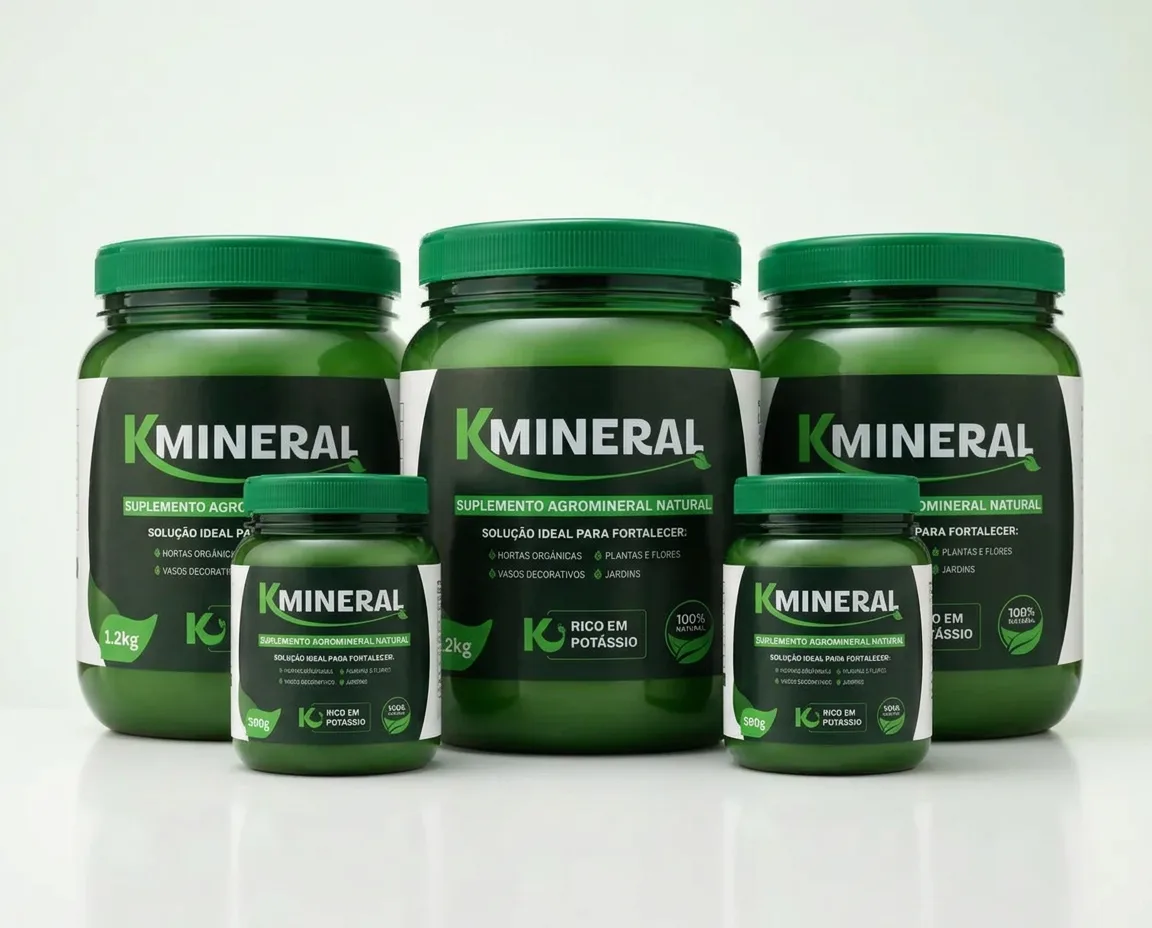 Kit Família Kmineral: 3 potes de 1,2 kg + 2 potes de 390 g